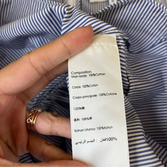 3.1 Phillip Lim Stripe Cold Shoulder Blouse - Picture 7 of 7